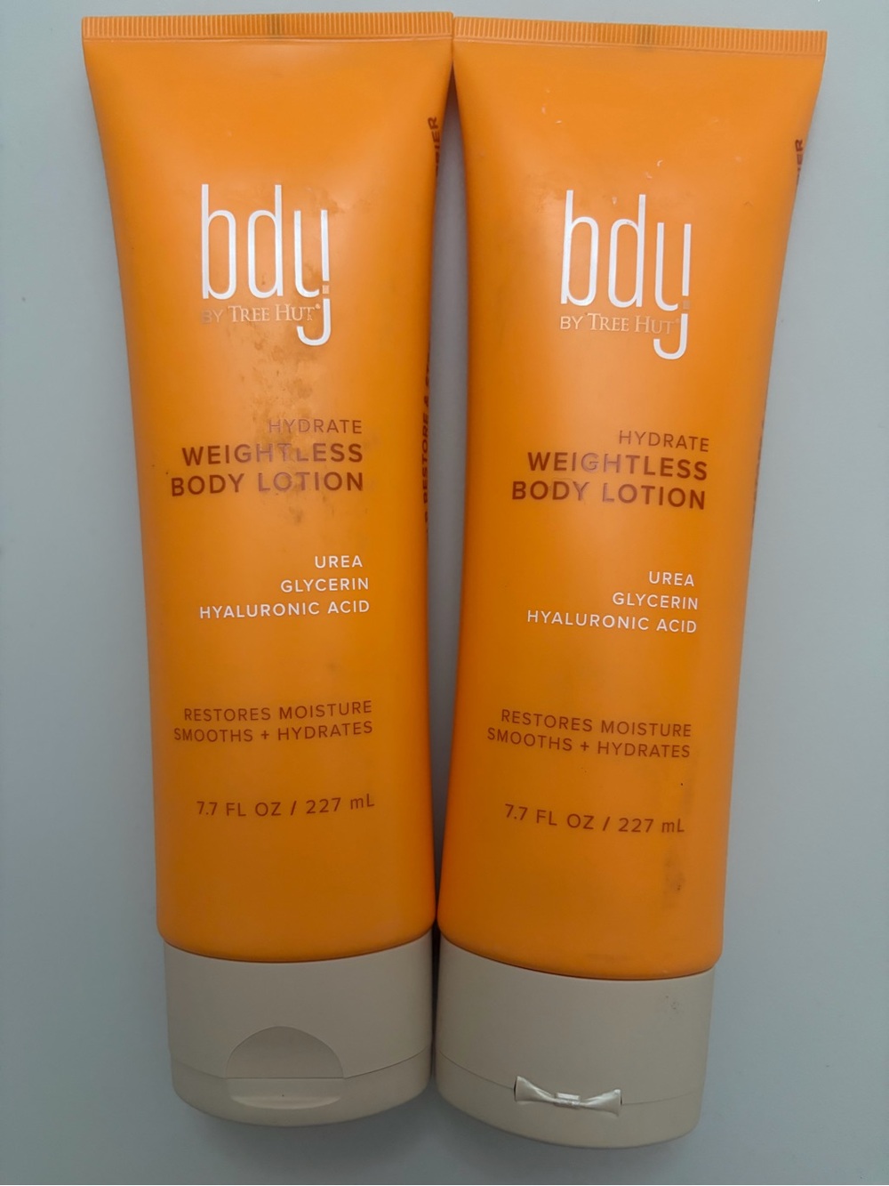 (2) bdy by Tree Hut Hydrate Weightless Body Lotions 7.7oz Full Size